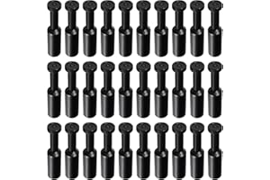 VooGenzek 30 Stücke 8mm OD Pneumatik Blindstopfen, Pneumatik Verschlußstopfen, Pneumatische Luftanschlussstecker Kappe Stil Blindstopfen, für 8mm Innendurchmesser Rohrverbindungsarmaturen, Schwarz