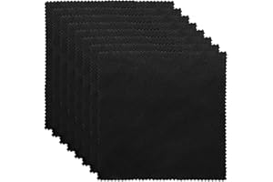 Tiamorph 8pcs Microfiber Glasses Cleaning Cloth Glasses Cleaning Cloths Lint Free Cleaning Cloths for Lens,Eyeglasses,Screen and Tablets(black)