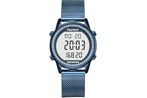 HEARKENT Reloj con podómetro para Caminar, rastreador de Pasos para Mujer con Contador de calorías, Reloj Deportivo Digital Resistente al Agua hasta 30 m, sin Necesidad de Cargar ni de Usar una aplicación