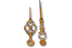 Uhren Pevak® Uhrzeiger Golden 87mm/73mm passend für Junghans W838 W817 Quarz Zeiger mit Eurolochung (01117/1)