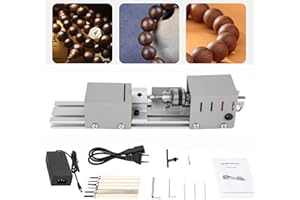 NAMASYO Mini Drehmaschine 96W 220V 4000-9000U/min präzise Drehbank metall Feindrehmaschine Perlen Maschine Lathe kleine Poliermaschine Mini-Beads Miniatur-Drehmaschine Holzdrehmaschine DIY Holzbearbeitung
