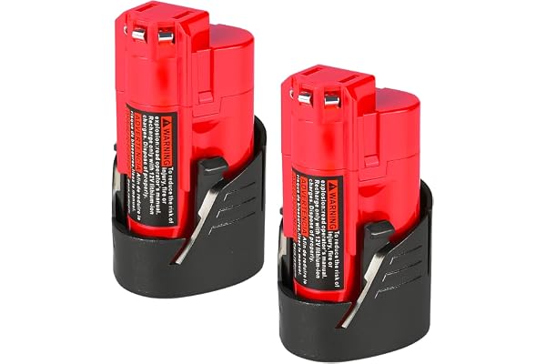 XNJTG 2 stycken 12 V 3,5 Ah Li-ion batteri för Milwaukee 48-11-2411 48-11-2420 48-11-2401 48-11-2402 för Milwaukee 12V batteriverktyg