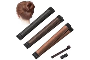 Ryaupy 3PCS Magic Hair Bun - Gomas DIY Moño Donas Set de Diseño Cabello - Accesorios Pelo Mujer Peinado para Mujeres Niñas Hacer Moños Pelo Pelo Largo