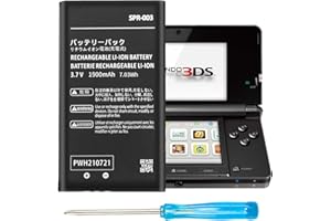 FLSTOR SPR-003 - Batteria sostitutiva 1900 mAh per Nintendo New 3DS XL, 3DS XL, console 3DS LL con attrezzi (non per New 3DS)