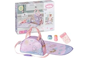 Baby Annabell, Torba do przewijania lalek, Baby Annabell 707432, torba do przewijania z podkładką do przewijania, pieluchą i 2 puszeczkami, 707432