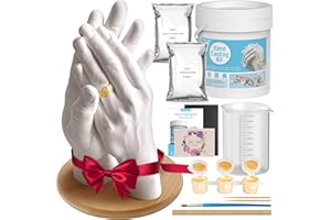 JANCHUN Hand Casting Kit for Couples - Anniversary Wedding Gifts for Him and Her, Plaster Hand Mold Casting Unique DIY Birthday, Gift for Husband, Wife, Friends, Women, Girlfriend Boyfriend