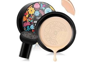 CCKULOOB Fondotinta CC Crema con Fungo Testa D'aria Cuscino BB Crema Mushroom Head Air Cushion CC Cream per Trucco impeccabile, Anche Tonalità Della Pelle (Naturale)