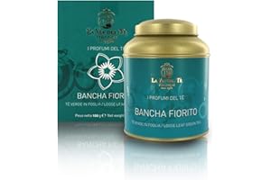 LA VIA DEL TE "Bancha Fiorito", Tè Verde Giapponese Profumato al Gelsomino, Barattolo di Latta, 100g