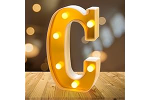 BDAO GIFT Letter Lights,Light up Letters,Light Up Numbers for Girls Room Accessories,26 Alphabet Light Up Letters Sign for Night Light Wedding Birthday Party Battery Powered Christmas Lamp Home Bar Decoration