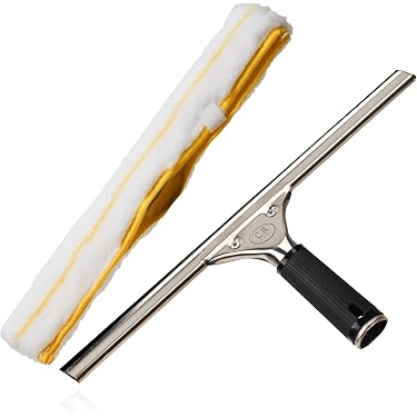 Cocofy Spatola Per Doccia In Silicone Nero, 21 Cm, Con Panno In Microfibra E Gancio, Ergonomica E Antigraffio - 3