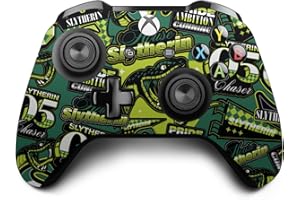 Head Case Designs Officially Licensed Harry Potter Slytherin Pattern Graphics Vinyl Sticker Gaming Skin Decal Cover Compatible With Xbox One S/X Controller
