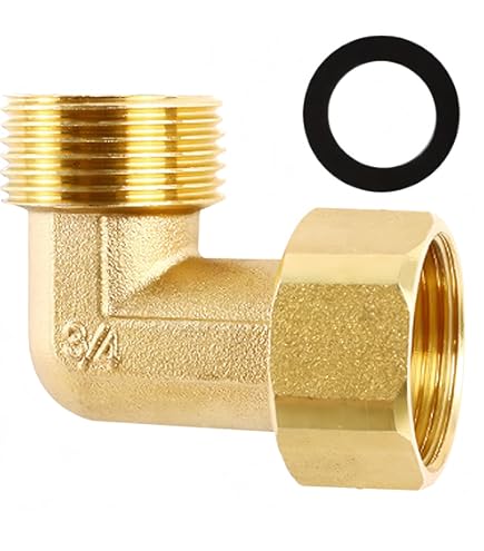 2 Stück Messing Winkelverschraubung 90° 1/2" - AG/IG Für Wasserinstallation