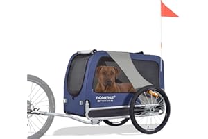 TIGGO Doggyhut Premium XL Remorque pour Chiens Grande remorque Velo pour Chien 45 kg Centre de gravite Bas