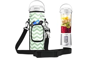 AF-WAN Étui de rangement portable avec bandoulière pour mixeur sans fil Ninja BC151EUBK/BC151EUNV/BC151EUCR/BC151EUEM/BC151EUPR/BC151EUWH Blast, portable, 530 ml (gris blanc)