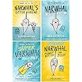 Narwhal and Jelly Series Books 1 - 4 Collection Set by Ben Clanton (Unicorn of the Sea, Super Narwhal and Jelly Jolt, Peanut Butter and Jelly & Narwhal's Otter Friend)