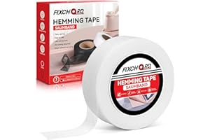 FIXCHORD Nastro Termoadesivo per Orlo, Nastro Wonder Web per Orli, Nastro Termoadesivo, Nastro per Tessuti Fusibili Extra Forte per Abbigliamento, Tende, Stiratura e Incollaggio, Bianco, 30M*30MM