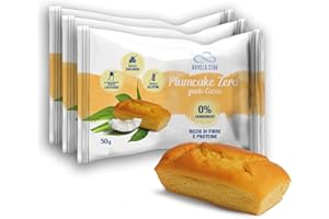 NUVOLAZERO Nuvola Zero - Plumcake Zero al Cocco Senza Carboidrati, Merendine Senza Lattosio, Senza Zuccheri, Senza Glutine, Ricco di Fibre, Confezione 3pz, Made in Italy