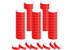 KINBOM 500pcs Bracelets en Papier, Imperméables Bracelet d'Identification Bracelets pour Événements Bracelet Entrée Soirée pour Festival de Musique Fête Concert Concours