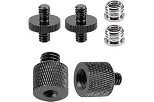 GIONAR Stativ Adapter 1/4 auf 3/8 Zoll Gewindeadapter, 3/8 auf 1/4 Zoll Kamera Adapter Stativschraube für Kamera, Mikrofonstativ und Lampenstativ