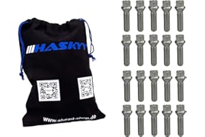 ‎HASKYY 20 Radschrauben Radbolzen M12x1,5 Schaftlänge: 26mm Kegel 60° Kegelbund SW17 - Made in Europa