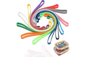 TOGTHERKINGS 12 Piezas Bandas de Goma Silicona,Bandas de goma coloridas,Bandas Elásticas de Envolver,20cm*1cm Bandas de Goma Grandes,para Cuadernos, Casa, Arte, Cocina, Oficina, Escuela (12 colores)