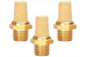 CNCTEC Silenziatore pneumatico in bronzo sinterizzato, 1/8", set da 3 pezzi