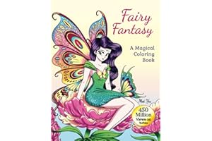 Fairy Fantasy: A Magical Coloring Book (Large Softcover): Relaxing Adult Coloring Book with Beautiful Anime Manga Fantasy Coloring Pages for ... Creativity and Art Therapy (Large 8.5"x11")