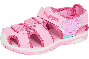 Peppa Pig Mädchen Sandalen für Kinder, rosa Sportsandalen mit geschlossener Zehe, offene Sommerschuhe für Spaziergänge.