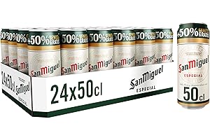 San Miguel Especial Dose Overfill + 50 Prozent Gratis DPG Bierpaket, EINWEG (24 x 0.5 l)