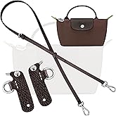 KIYOMIL &Ccedil;anta Deri Kayış Değiştirme Ayarlanabilir Crossbody Omuz Askıları Kılıfı, Mini mocha, W0.47in, Le Pliage Mini &Ccedil;anta K
