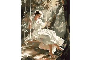 Maysurban DIY Mädchen Malen Nach Zahlen Erwachsene mit Pinsel und Acrylfarben, Flammenloses Ölgemälde-Set als Geschenk für Kinder und Erwachsene, 40 X 50 cm ohne Rahmen