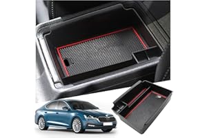 Ruiya Compatible with Skoda Octavia MK4 RS 2020-2024 2025 Centre Console Storage Box, Armrest Organiser Tray Centre Armrest Glove Box Centre Console Organiser Storage Compartment Octavia Accessories