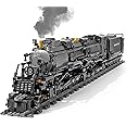 Beberlu Retro Steam Train Building Blocks Kit, 1608 pcs Technic Train Tracks, City Freight Train Building Model Set, Creative Gifts for Age 6+ Boys Girls Kids Adults
