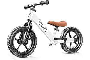 SEREED Bicicletta Senza Pedali, Bicicletta da 2 Anni Giocattolo per Bambini per 2-5 Anni, Regolazione Senza Attrezzi, Regalo per 2-3 Ragazze, Cartello Personalizzato con 3 Adesivi
