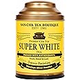 SAN-CHA Tea Boutique, Super White Tea (75X3 Cups), Worlds Healthiest Tea, Low Caffeine Tea, Silver Needles White Tea, Organic Darjeeling White Tea, Darjeeling White Loose Leaves Tea Treasure, 150 Gram