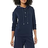 Amazon Aware Damen Langärmliger Henley-Hoodie aus Fleece (in Übergröße erhältlich)