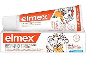 Elmex Niños Protección Caries Pasta de Dientes Infantil, 1 Ud x 50 ml, Protege contra la Caries, Dentífrico para Niños 0-6 Años, Contiene 1000ppm de Fluoruro de Amina