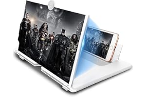 Ant Warrior Agrandisseur ecran Telephone 12 Pouces, Loupe d'écran 3D HD, Pliable loupe Telephone Portable Compatible avec Tous Les Smartphones