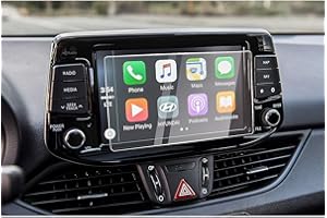 CDEFG Kompatibel mit Hyundai i30 / i30 Kombi / i30 N 8 Zoll Auto Navigation Glas Schutzfolie 9H Kratzfest Anti-Fingerprint GPS Transparent Displayschutzfolie Navi Folie Zubehör