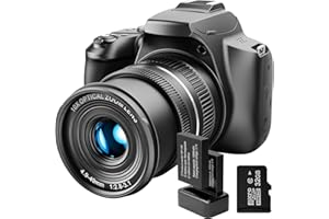 G-Anica Digital Camera, 4k&64MP Cameras for Photography，Video Camera，40X Zoom Vlogging Camera for YouTube with Flash, WiFi & HDMI Output，32GB SD Card(2 Batteries)