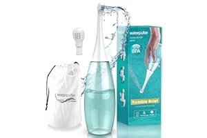 PROPODUSCHE Bidet Portable 450ml, douche portable avec 2 buses, bidet de voyage avec sac de rangement,pour les soins post-partum des femmes et la réparation du périnée (vert)