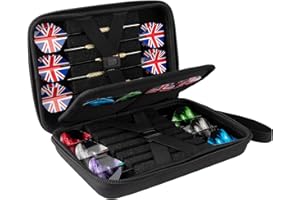 Aukuoy Dart Tasche: Darttasche für 12 Darts und weiteres Dart-Zubehör, tragbar und langlebig, professionelles Dart-Zubehör