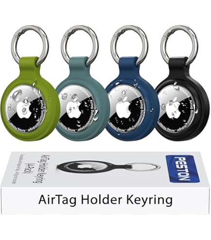 Ciondolo per AirTag, confezione da 6 portachiavi Air Tag Custodia protettiva in silicone antigraffio TPU Cover con GPS Tracker Custodie per chiavi, borsa, bambini, cane