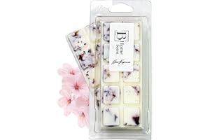 bhomescent Cherry Blossom Handmade Strong Scented Soy Wax Melts Snap Bars, Long-Lasting Perfume Wax Melts, Natural Soy Wax, Perfect Wax Melts Gift Set for Home, Office, or Special Occasions