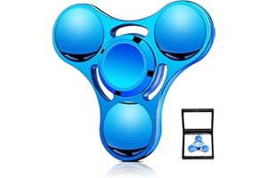 SCIONE Fidget Spinner in Metallo – Trottola ad Alta Velocità per Adulti & Bambini – Gioco Sensoriale Anti-Stress con Cuscinetti Rimovibili – Perfetto per Ufficio, Scuola & Regali (Blu)