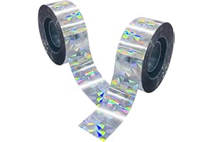 YSDYY 2 rollos de cinta reflectante para ahuyentar pájaros a láser, cinta reflectante, cinta reflectante para ahuyentar a los pájaros, para jardín, balcón, granja (2,4 cm x 80 m)