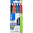 Pilot Frixion Erasable Rollerball, 0.7 mm - Black/Red/Green/Purple/Pink, Pack of 5