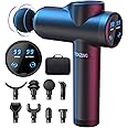 TOKZUVG Massage Gun Deep Tissue 99 Speeds Handheld Muscle Massager 2800mAh 3300rpm 8 Heads Low Noise Powerful Percussion for Muscle Pain Relief Recovery UK Plug