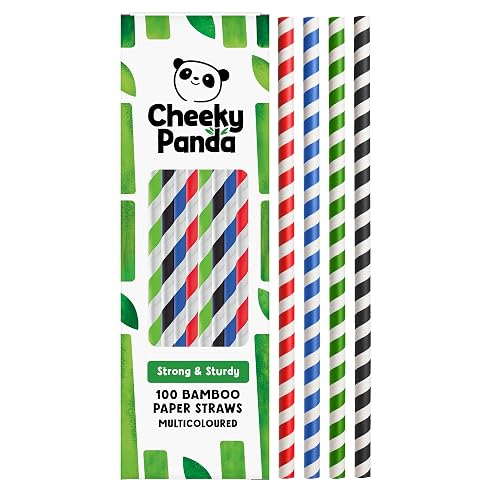 The Cheeky Panda Bambus-Papierstrohhalme, 100 Stück