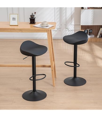 Set Di 2 Sgabelli Da Bar Regolabili In Altezza - Struttura In Metallo E Seduta In Similpelle Imbottita - Colore Tortora/Bianco